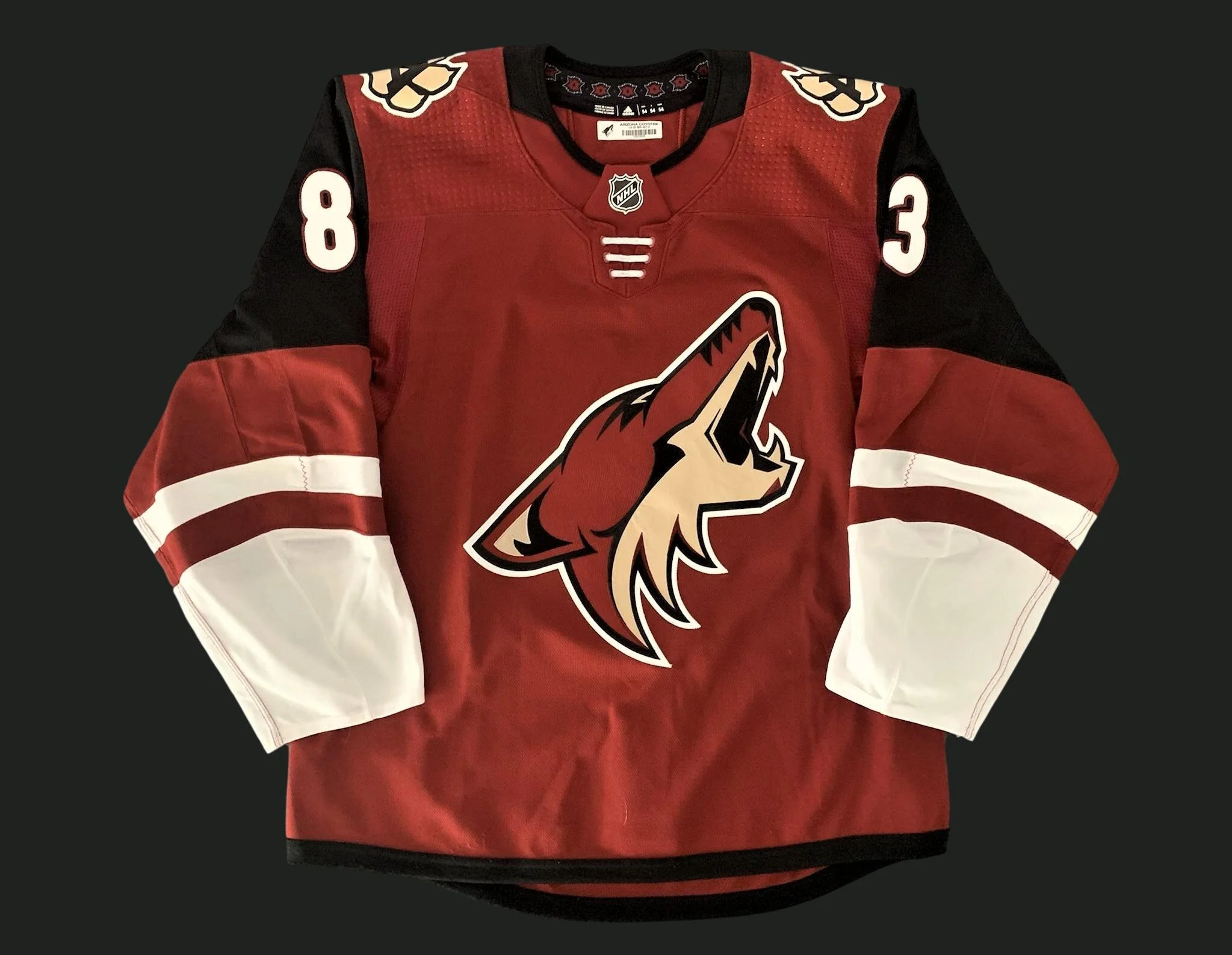 Conor Garland 2019 2020 Arizona Coyotes Red Set 2 Game Worn Jersey Desert Hockey Threads